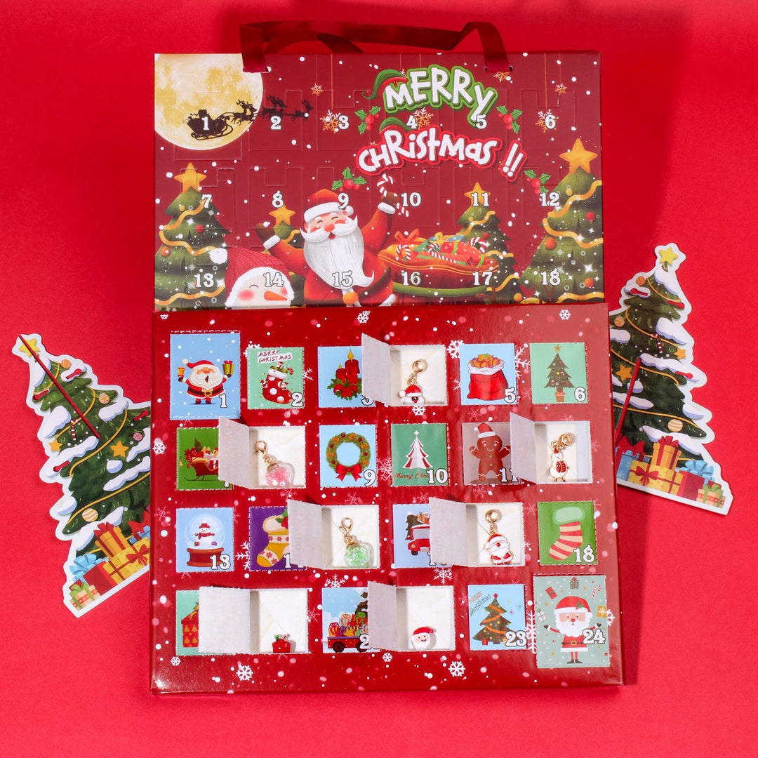 DIY Christmas Advent Calendar with Bracelet Set for Kids