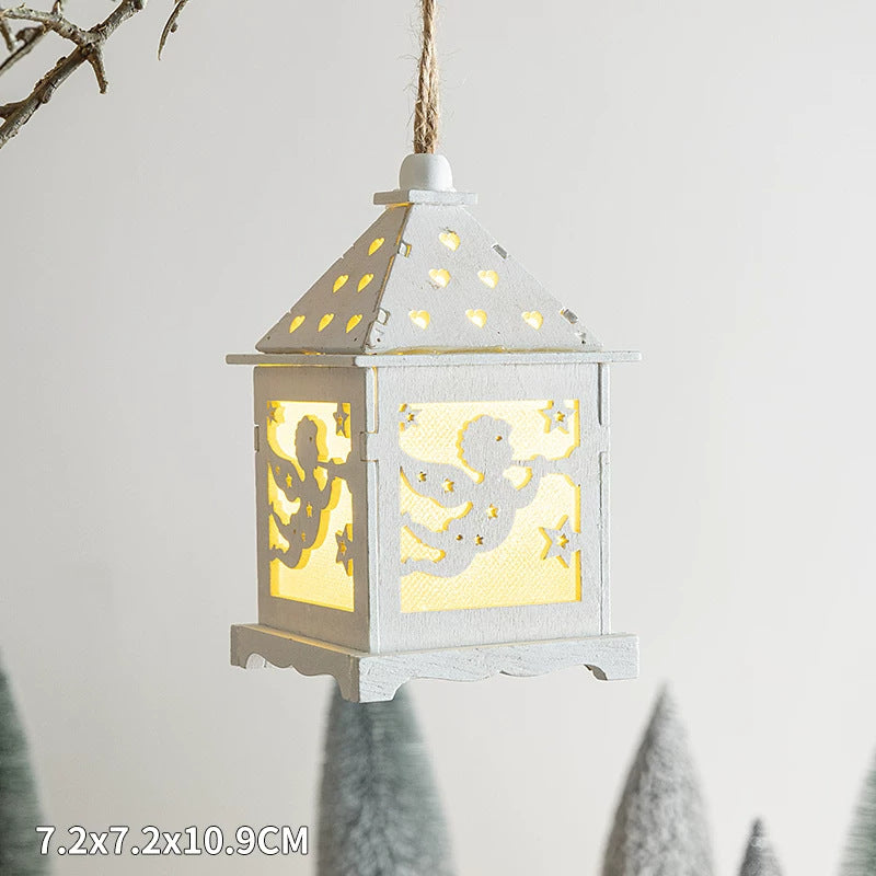 Christmas Wooden Decor Set with Lighting