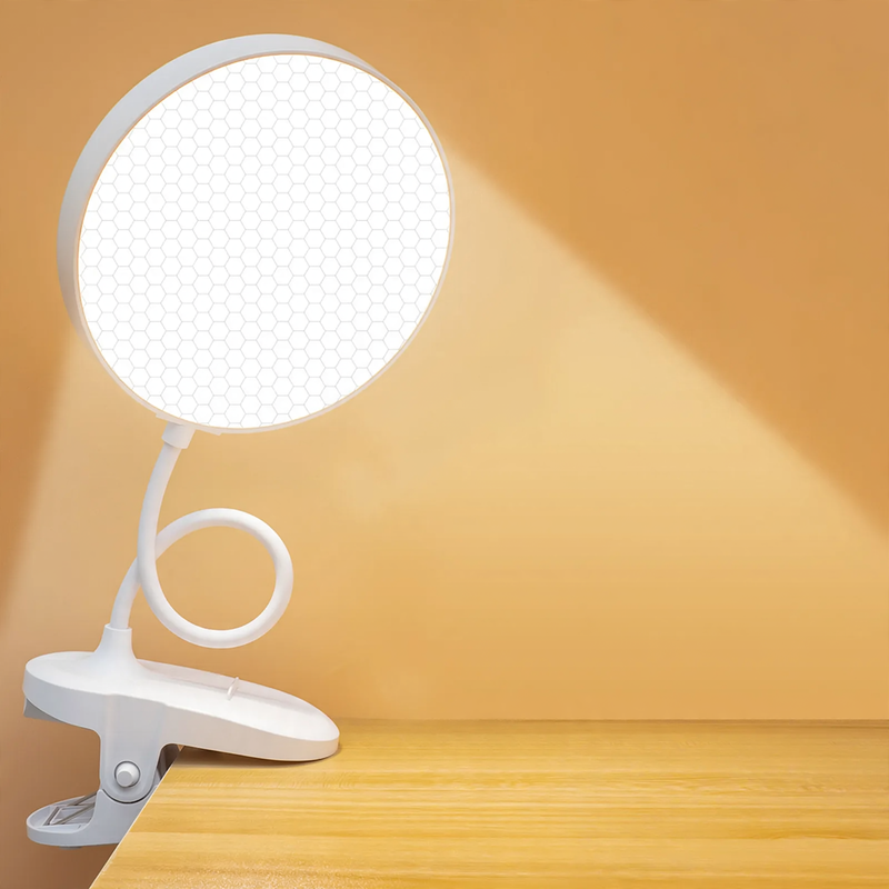 LED clamp lamp for desk and bed, eye-friendly