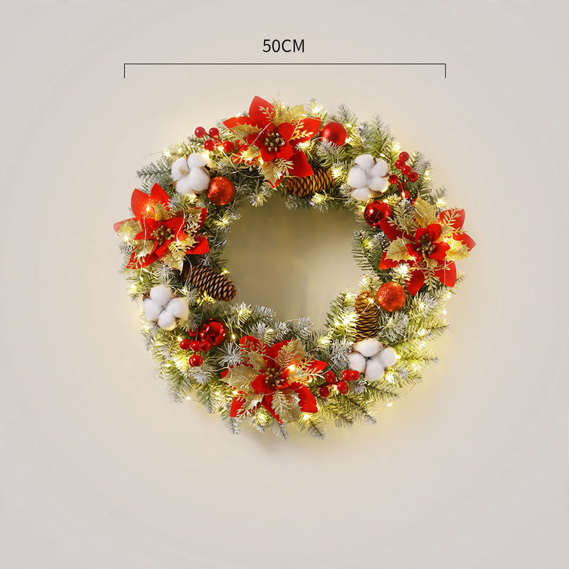 Christmas wreath with lighting
