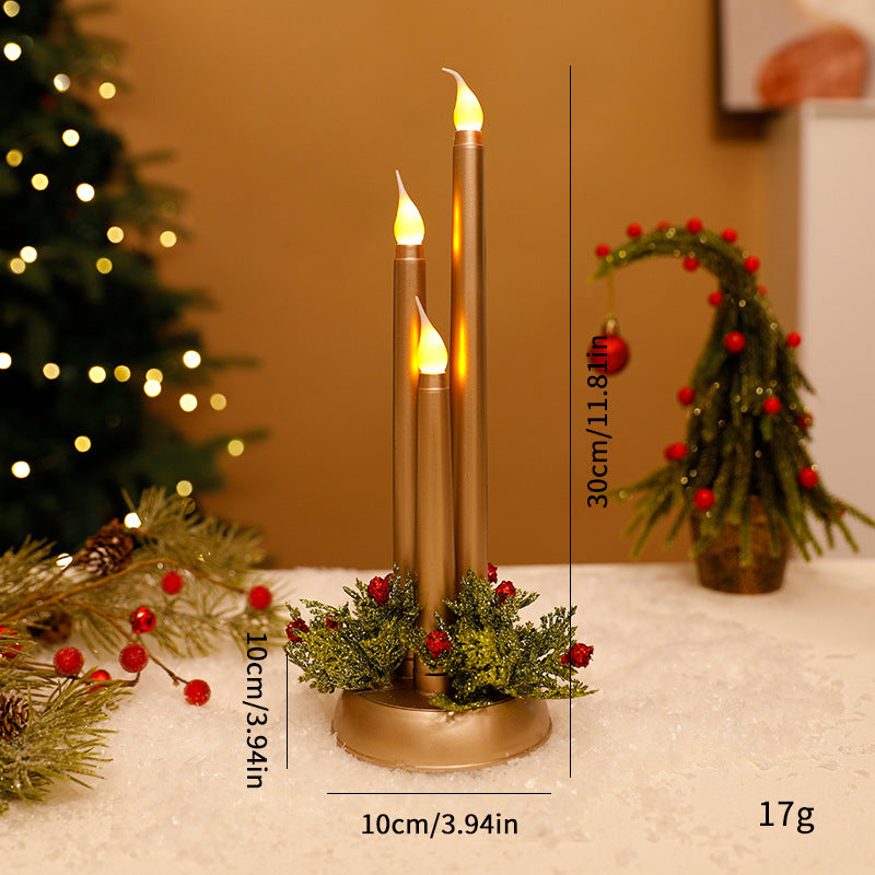 Decorative LED Christmas candle holder