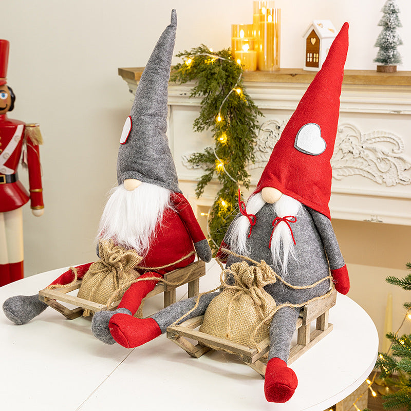 Christmas Gnome and Reindeer Figure Set