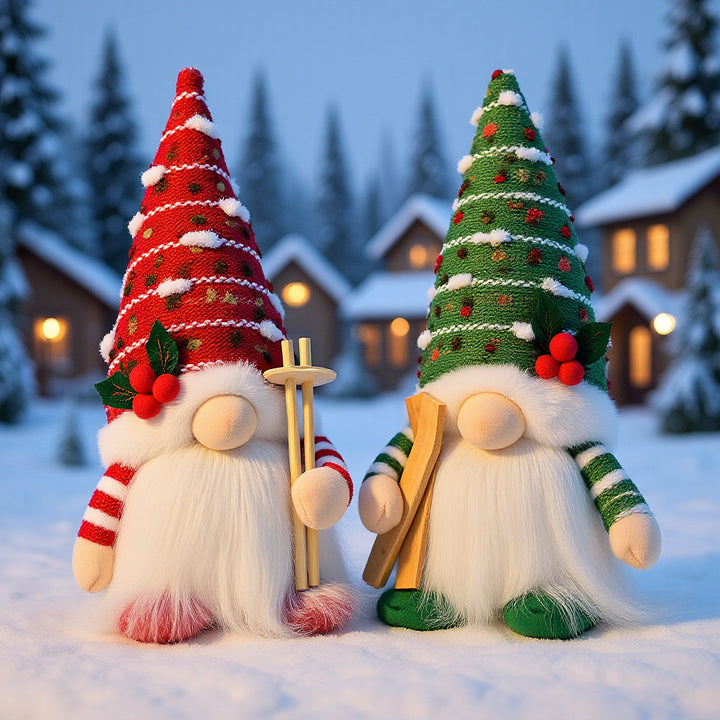 Illuminated elf figure with knitted hat