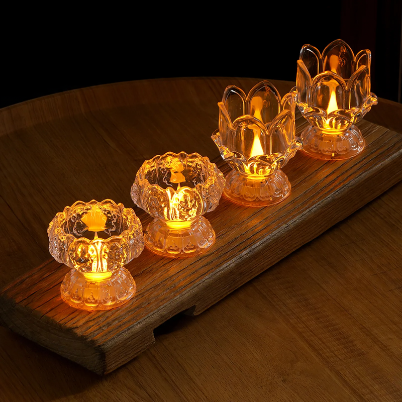 LED lotus candle light for atmospheric decoration