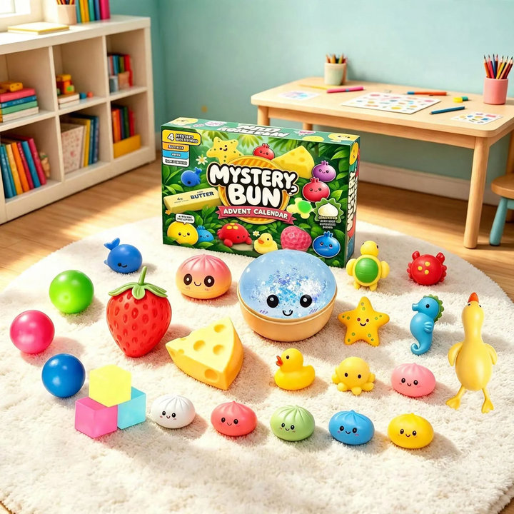 Surprise Advent calendar with anti-stress toys