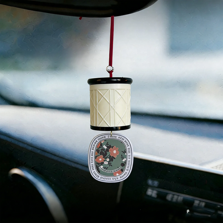 Retro-Car Air Freshener for Rearview Mirror, Cylinder Design