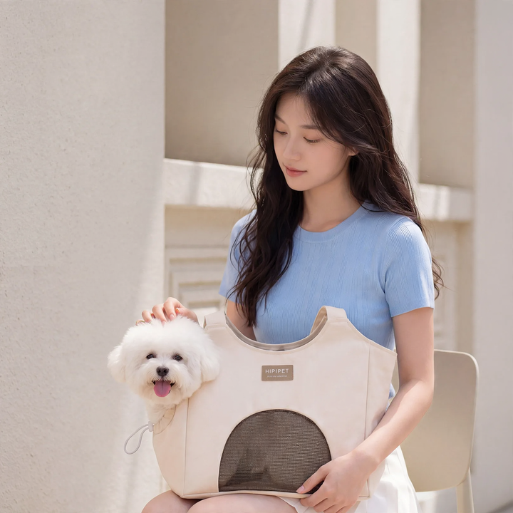 Pet crossbody bag made of canvas, year-round