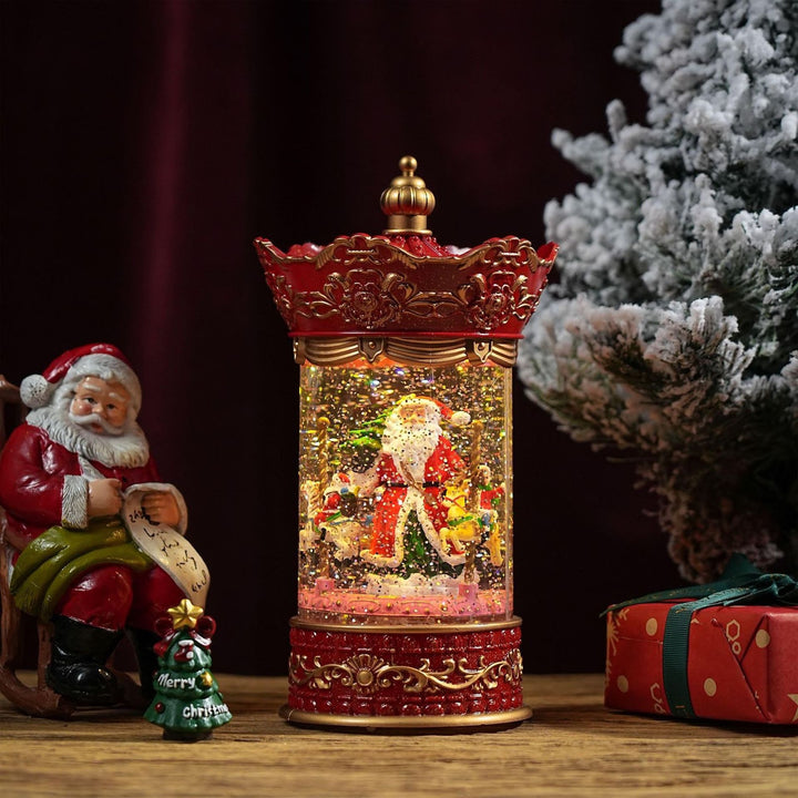 Decorative Lantern Music Box with Snow Effect