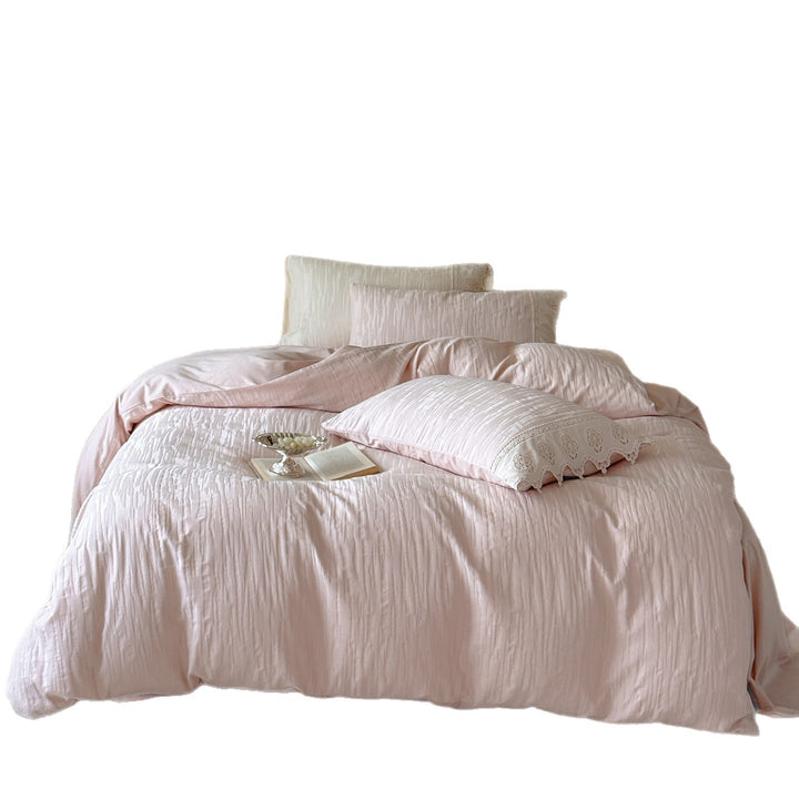 Cotton bedding set, jacquard, fleece finish
