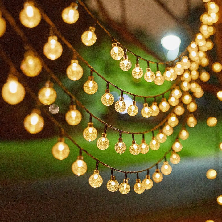 LED string lights with stars for indoor and outdoor use