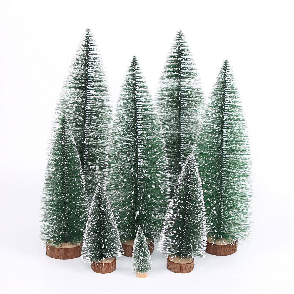 Miniature Christmas tree with snow look