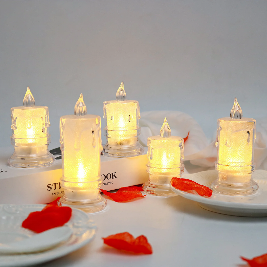 LED Crystal Candle Light with deceivingly real look