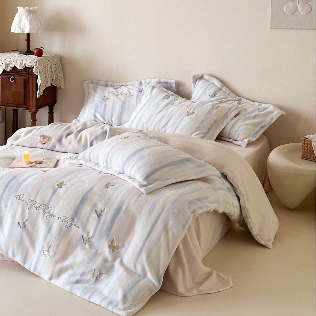Milk fiber bedding set, 4-piece, winter