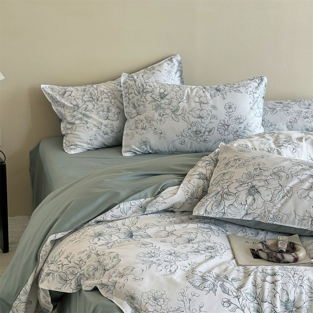 100s Long Staple Cotton Bed Linen Set, floral