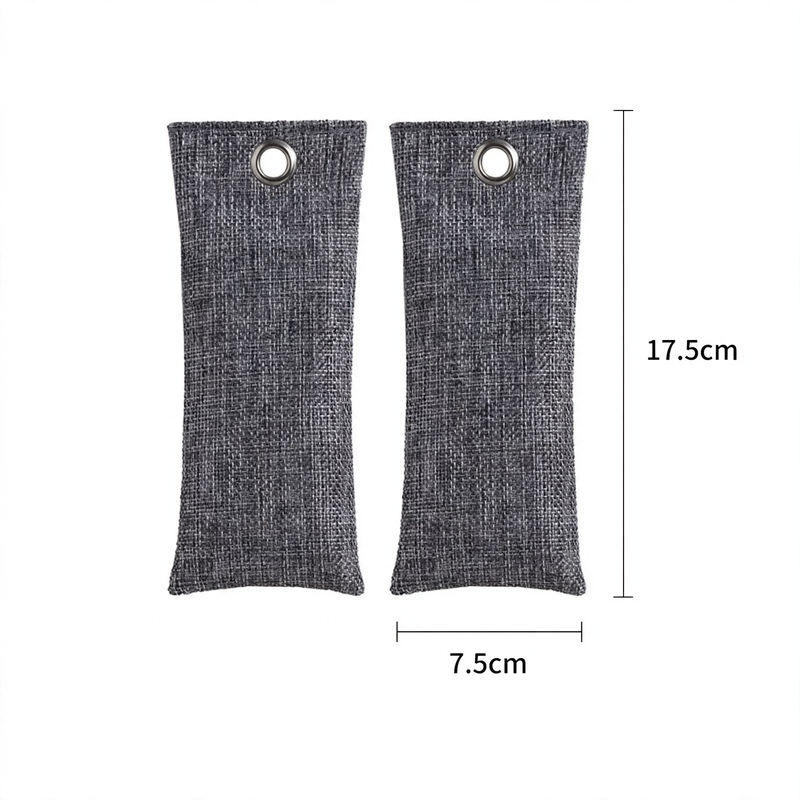 Activated carbon shoe bags for odor neutralization