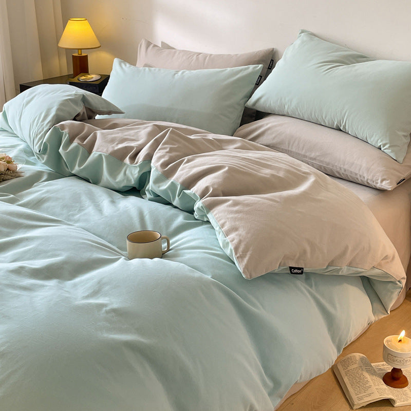 Cotton bedding set, brushed, for autumn and winter
