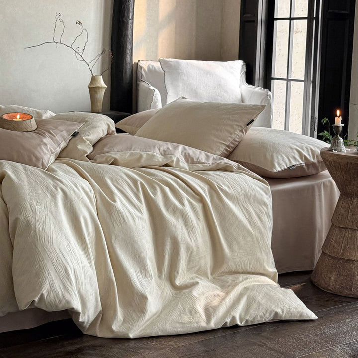 Long-staple cotton bedding, 100, satin binding