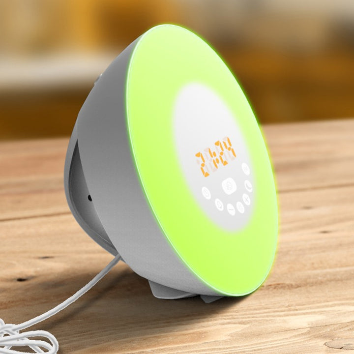 LED alarm clock with sunrise simulation and mood light