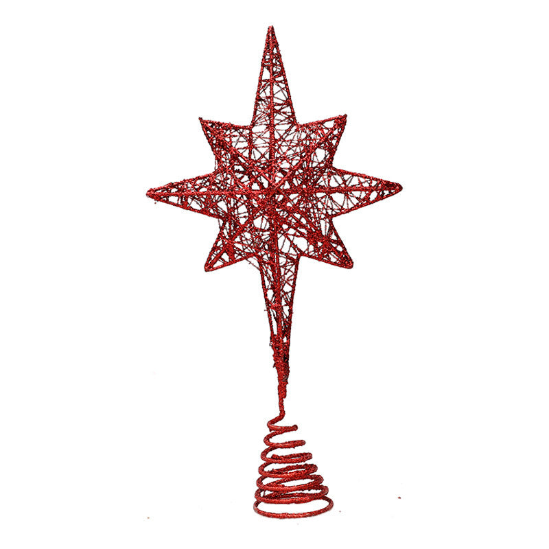 Christmas tree top star, eight-pointed, perforated