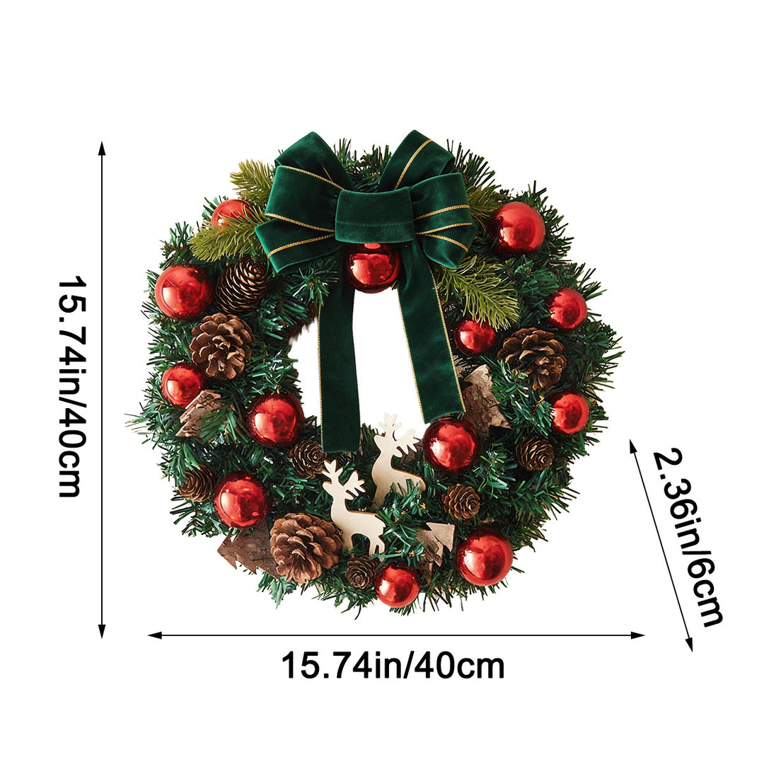 Christmas wreath with Merry Christmas lettering