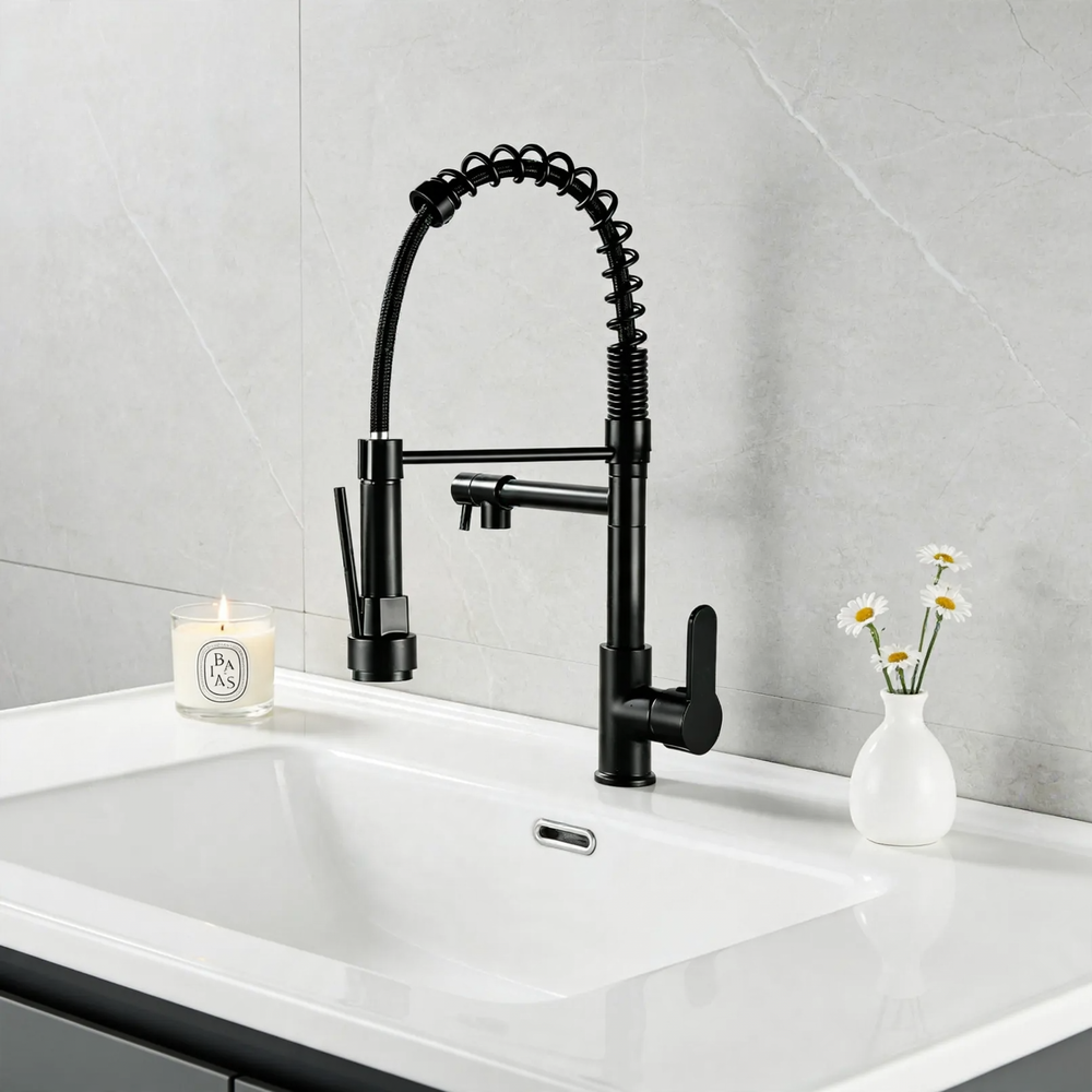 Stainless Steel Kitchen Faucet with Ceramic Valve