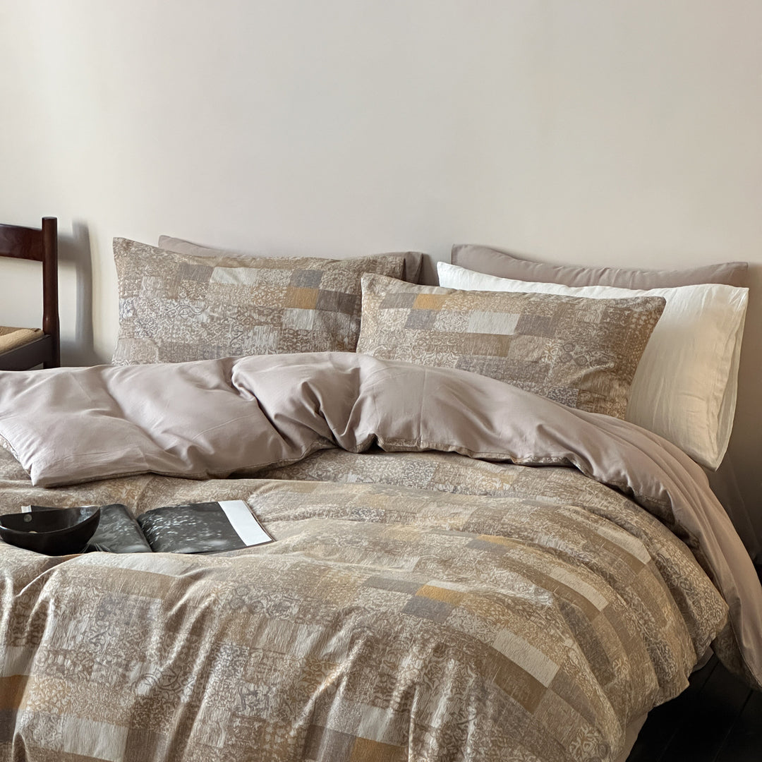Long-staple cotton bedding, 4-piece, color weaving