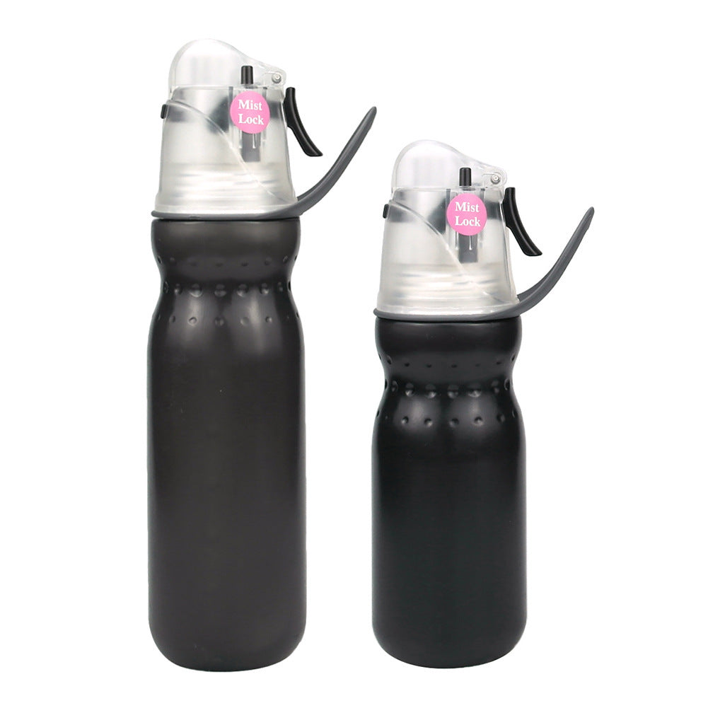 Sports water bottle with spray function and insulation