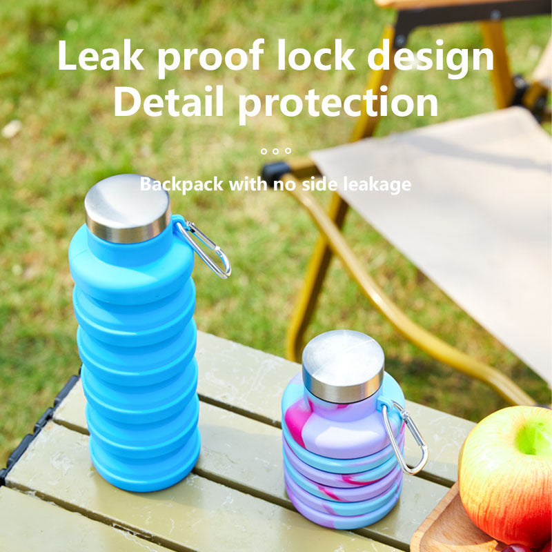 Foldable silicone water bottle 500 ml
