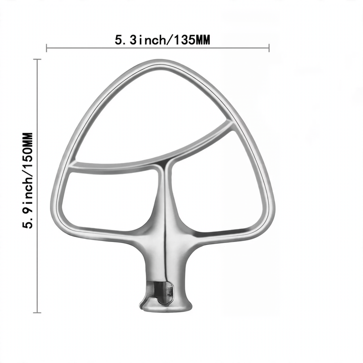 Mixing tool set for food processor, stainless steel