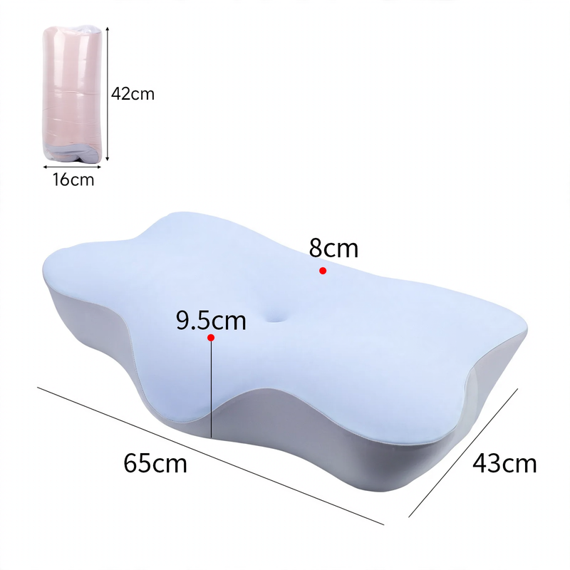 Ergonomic neck support pillow made of memory foam
