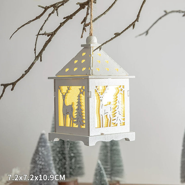Christmas Wooden Decor Set with Lighting