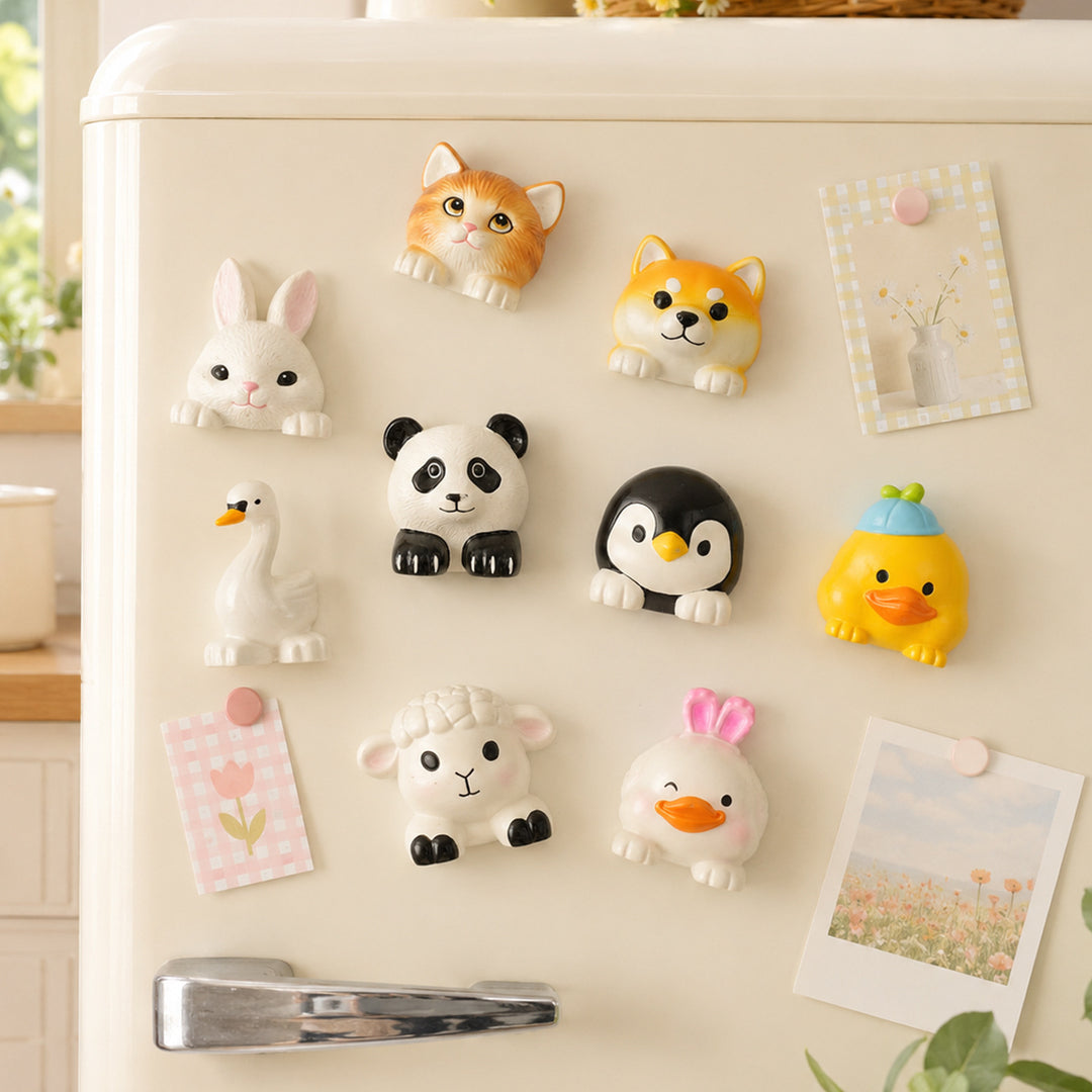 3D-tier magnets made of resin, cute designs