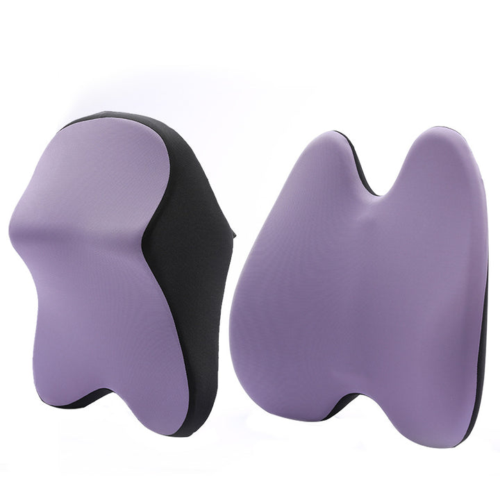 Car neck pillow and lumbar support, memory foam