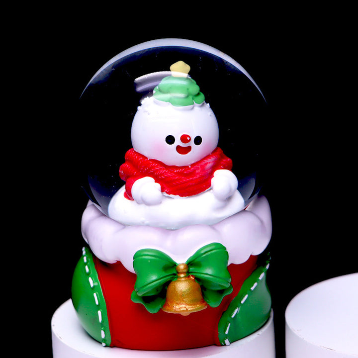 Mini snow globe with light effect