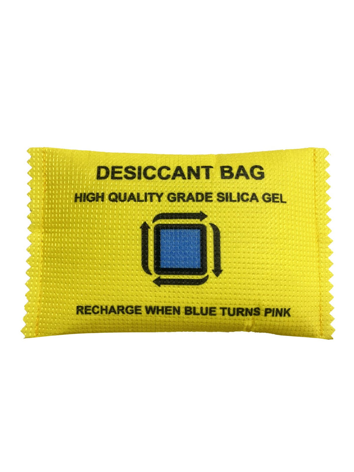 Reusable dehumidifying bag with color-changing silica gel