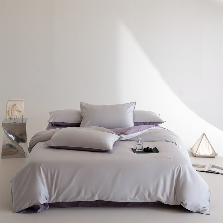Bedding set, 4-piece, cotton, minimalist