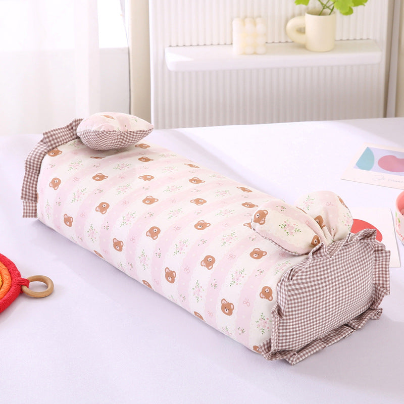 Cotton pillow with buckwheat filling, 20x50cm