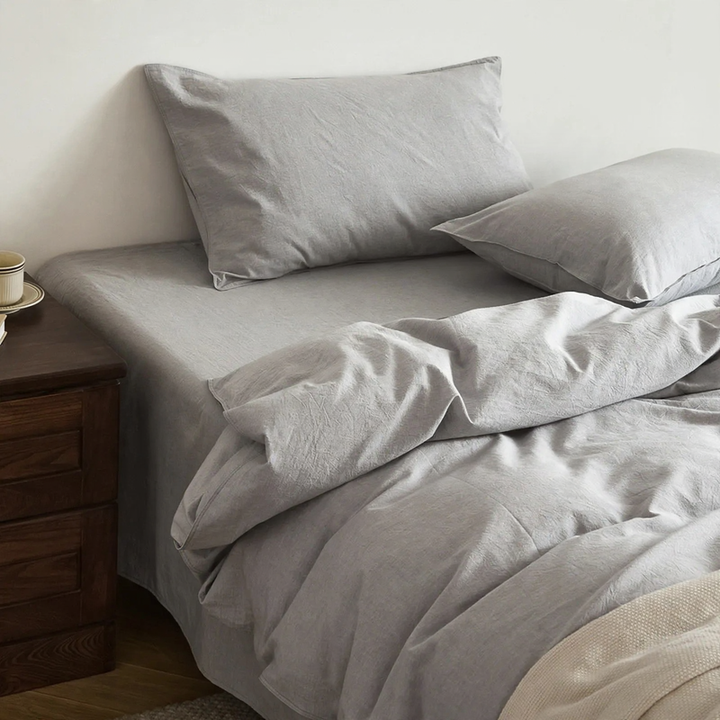 Cotton duvet cover, 100% cotton, water wash finish