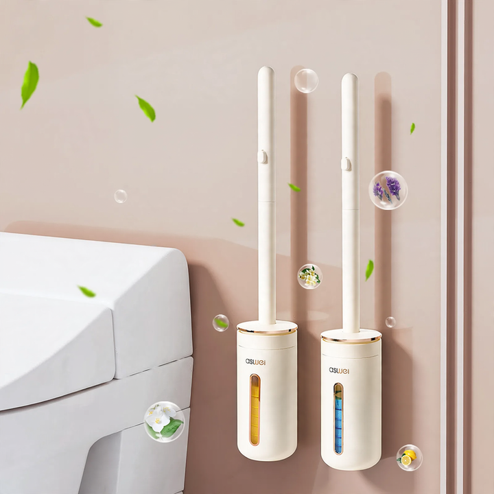 Disposable toilet brush with sponge head