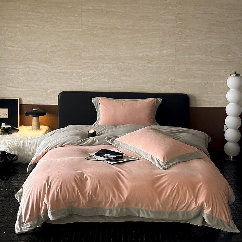 Milk fiber bedding, two-color, winter warmth