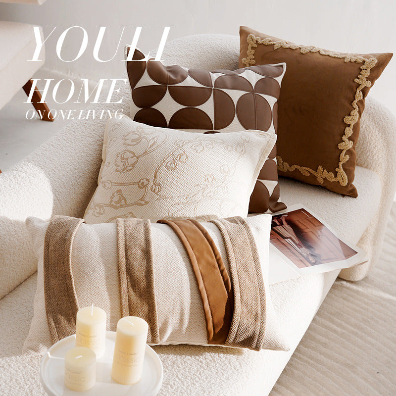 Decorative cushions made of linen, Nordic, striped