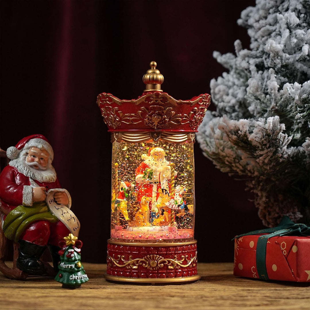 Decorative Lantern Music Box with Snow Effect