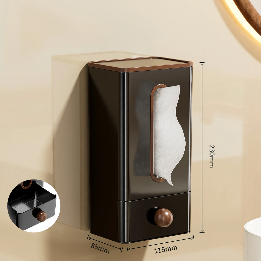 Wall-mounted tissue box, plastic