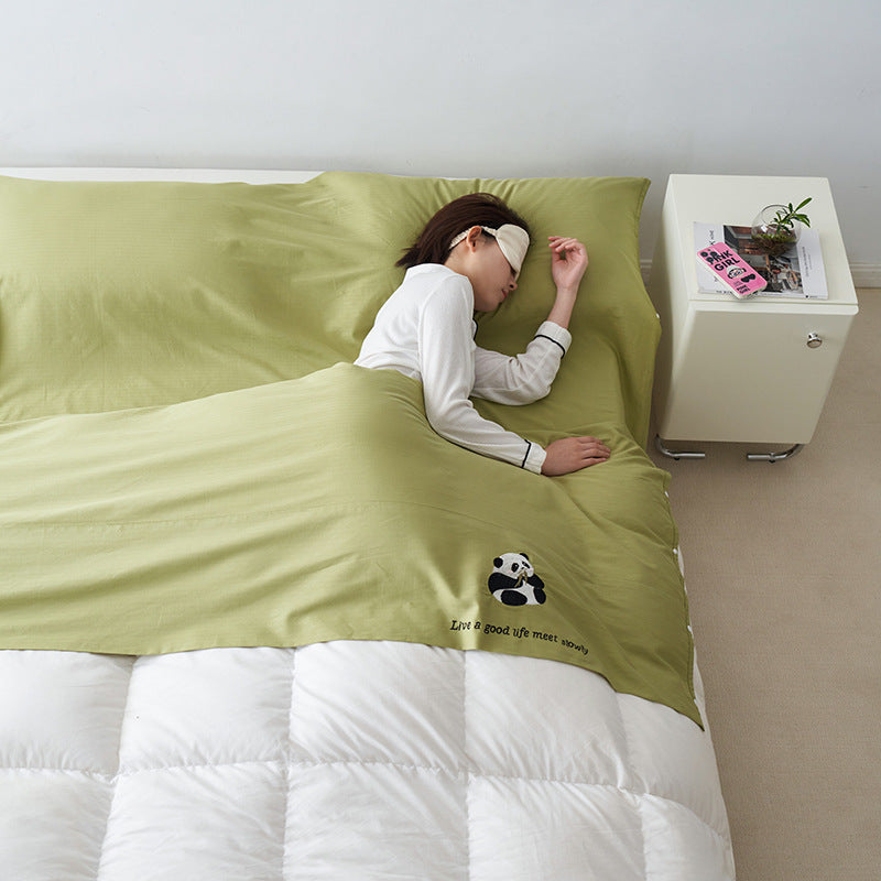 Cotton travel sleeping bag, 60s long staple fiber
