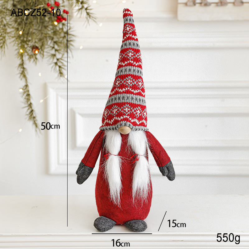 Christmas gnome, fabric hanging figure