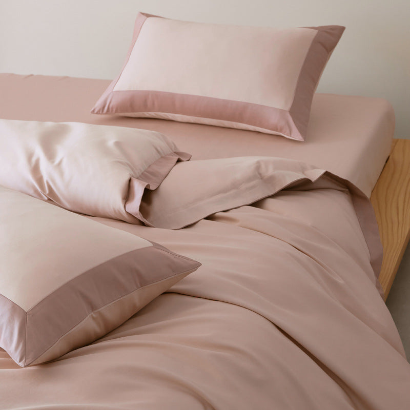 Cotton bedding set, 4-piece, long-staple, year-round