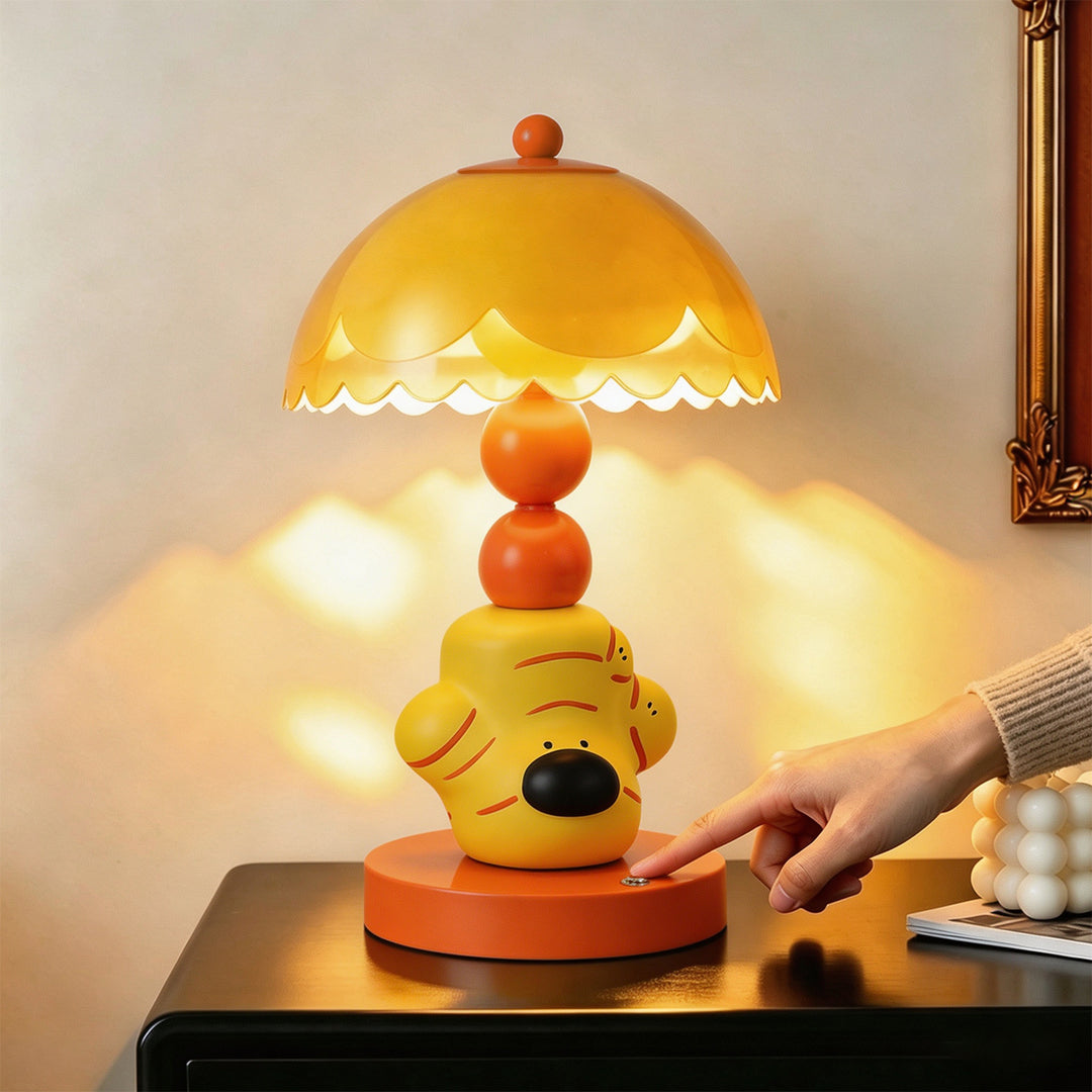 Ginger-Dog Table Lamp, ABS, yellow, color change