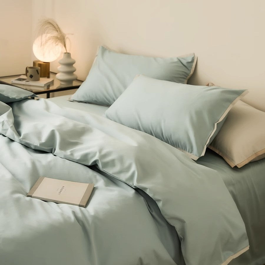 Bedding set, 4-piece, cotton, solid colors