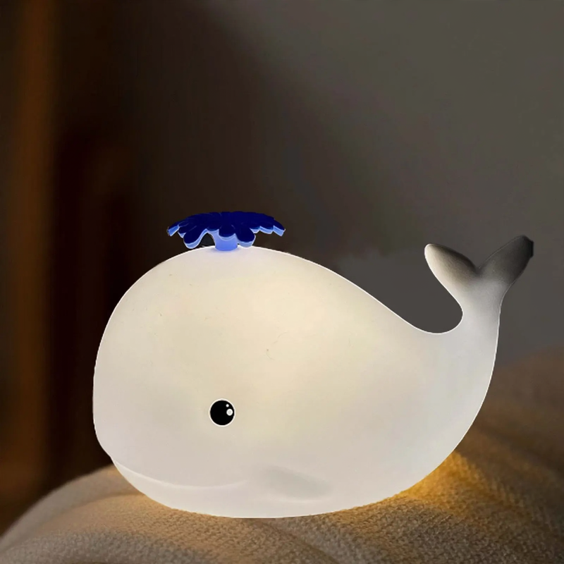 Silicone Night Light, Whale Design, rechargeable