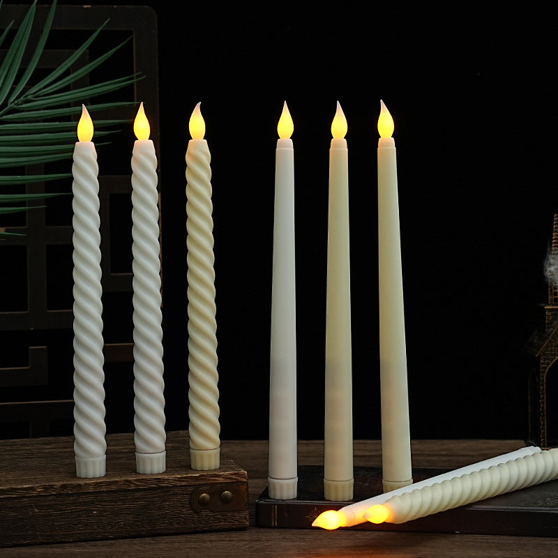 LED Spiral Shaped Taper Candles